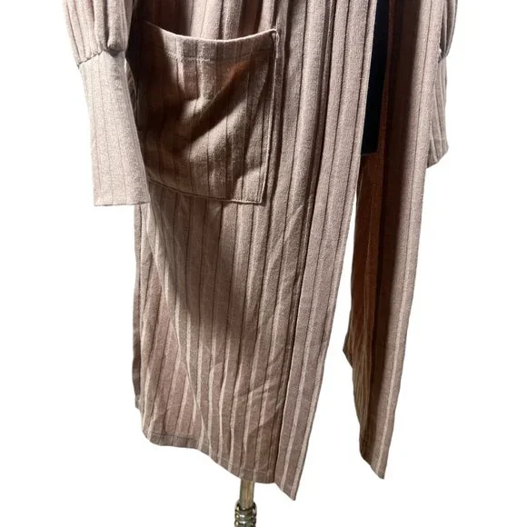 NWT Status by Chenault Ribbed Duster Cardigan Women Camel Size Small Casualwear - Picture 10 of 10